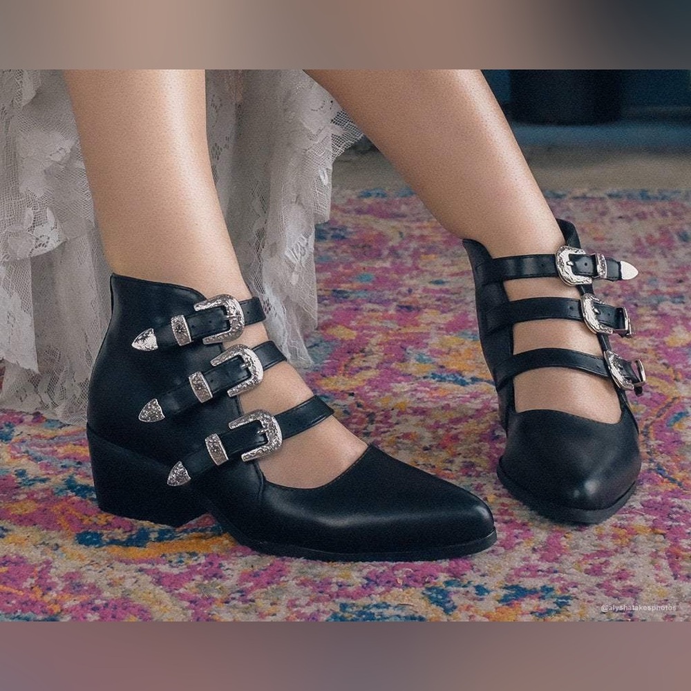 TUK Black western Mary Jane’s